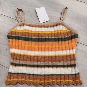 Roxy Multicolor Striped Knit Tank Top